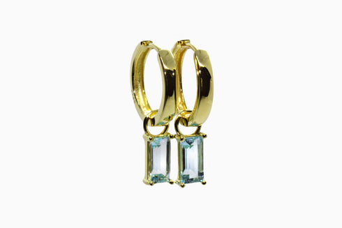 Ameya अमेय | Blauer Topas | Hoop | 18K Vermeil Vergoldung